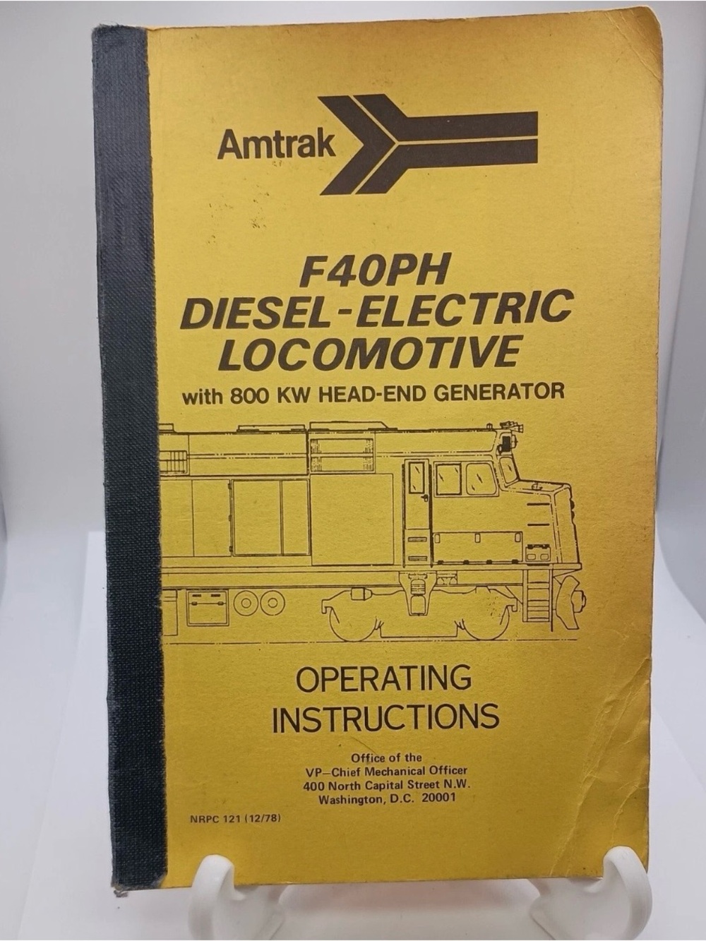 1978 Amtrak F40PH Diesel Electric Locomotive Operating Instructions Manual VTG